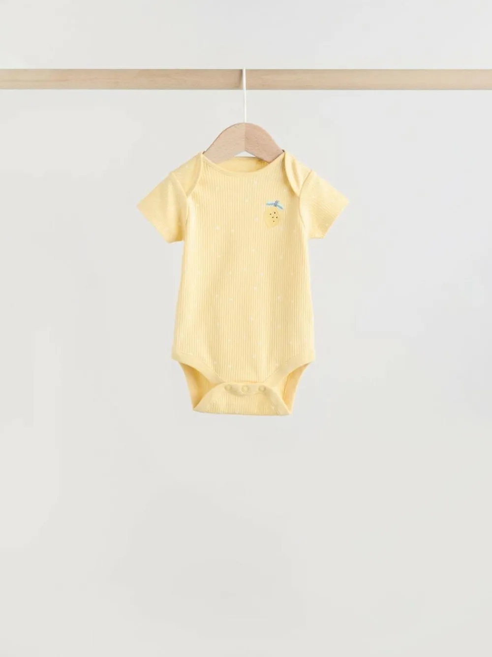 Next Yellow Lemons 5 Pack Short Sleeve Baby Bodysuits^ Baby Girls|Baby Girls