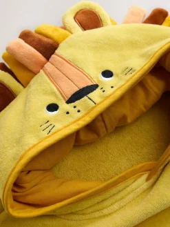 New Next Towelling Poncho (9mths-6yrs) Yellow Lion