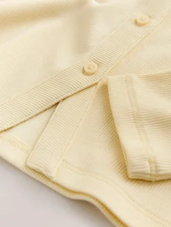 Outlet Next Yellow Long Sleeve Ribbed Cardigan (3-16yrs)