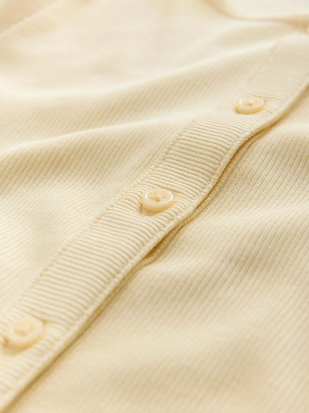 Outlet Next Yellow Long Sleeve Ribbed Cardigan (3-16yrs)