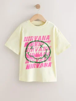 Hot Next Yellow Nirvana Oversized Graphic T-Shirt (3-16yrs)