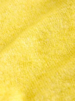 Next Yellow Pickles Embroidery Crew Neck Knitted Cardigan With Wool^Women Knitwear|Knitwear