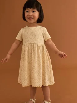 Next Yellow Ribbed Jersey Dress (3mths-7yrs)^ Dresses