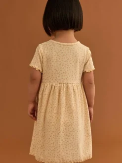 Next Yellow Ribbed Jersey Dress (3mths-7yrs)^ Dresses