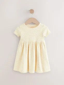 Next Yellow Ribbed Jersey Dress (3mths-7yrs)^ Dresses