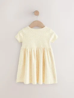 Next Yellow Ribbed Jersey Dress (3mths-7yrs)^ Dresses