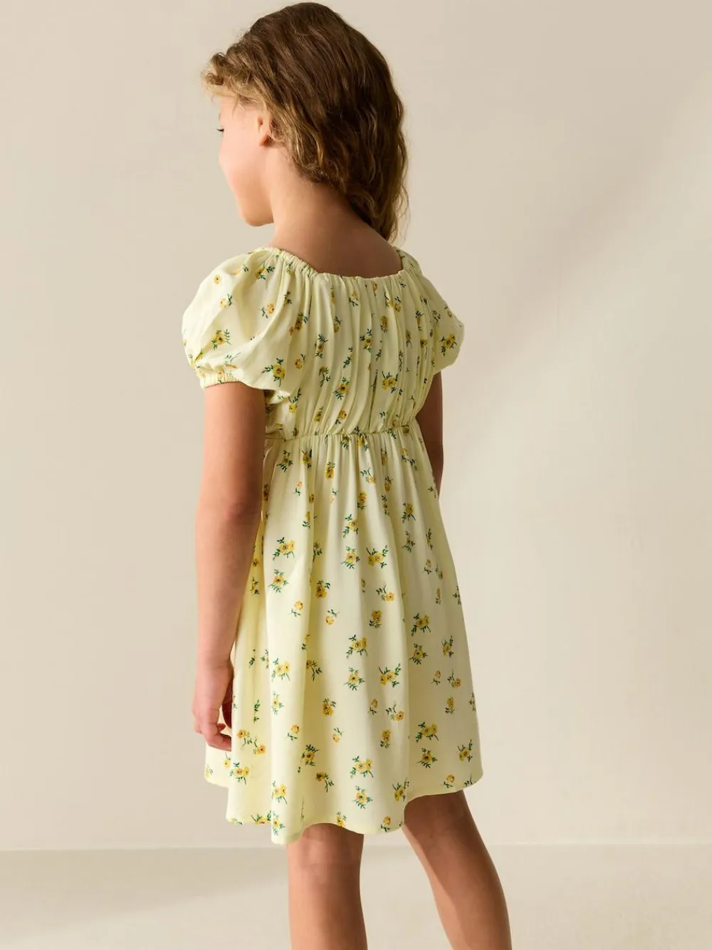 Clearance Next Short Sleeve Dress (3-16yrs) Yellow