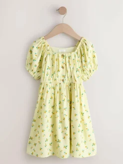 Clearance Next Short Sleeve Dress (3-16yrs) Yellow