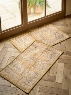 Hot Next Yellow Washable Emporium Oriental Doormats