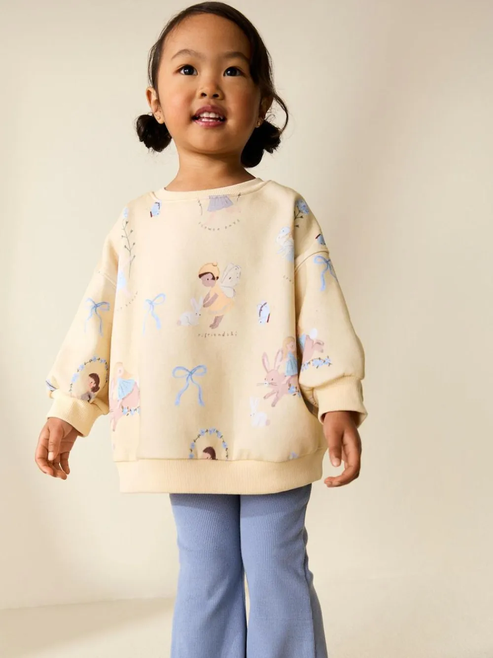 Hot Next Sweatshirt & Flare Leggings Set (3mths-7yrs) Yellow/Blue Fairy