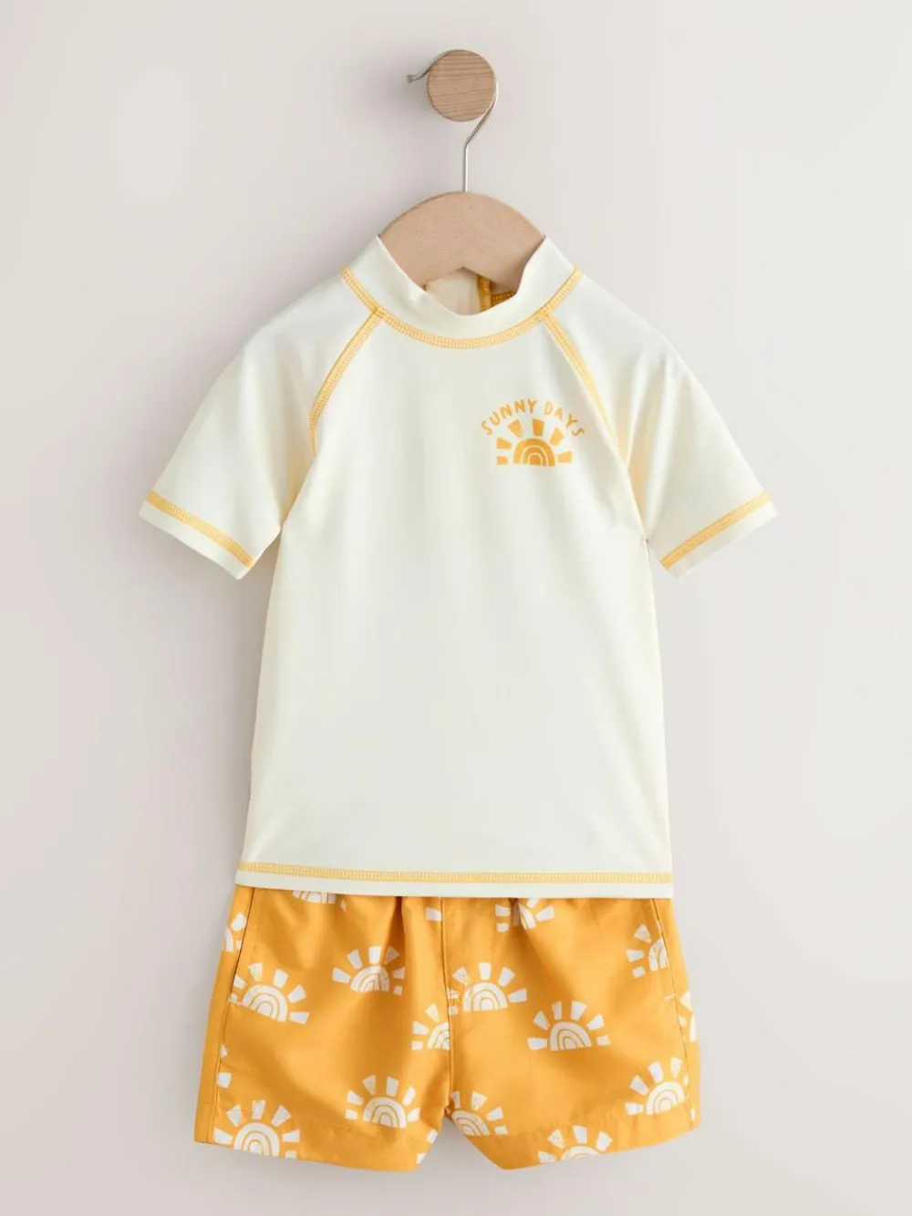 Next Short Sleeve Sunsafe Rash Vest and Swim Shorts Set (3mths-7yrs)^BOY Swimwear|Swimwear