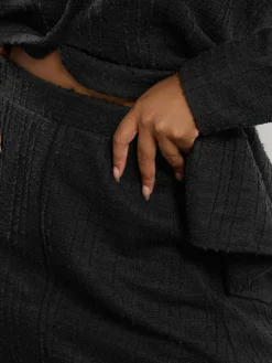 Clearance Yours Curve Black Boucle Mini Skirt