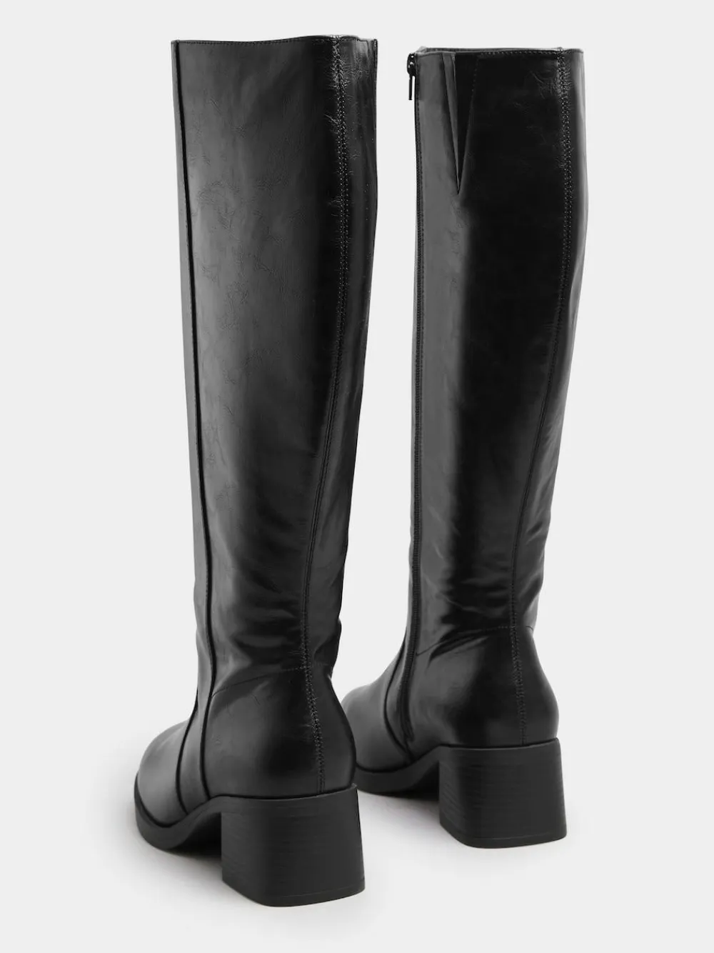 Yours Curve Extra-Wide Fit Square Toe Knee Block Boots^Women Boots & Wellies|Boots