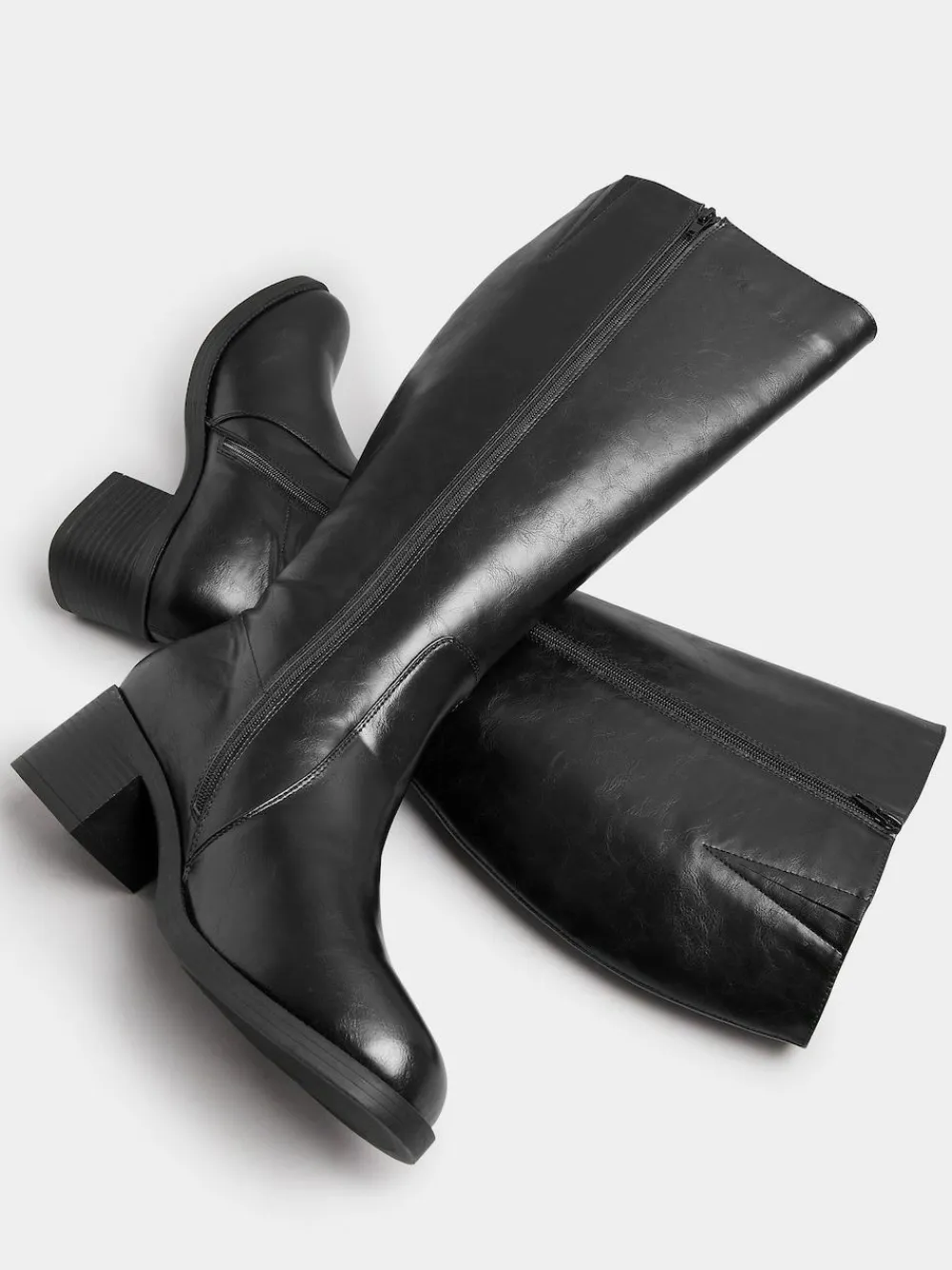 Yours Curve Extra-Wide Fit Square Toe Knee Block Boots^Women Boots & Wellies|Boots