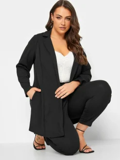 Yours Curve Black Limited Blazer^Women Blazers|Suits & Tailoring