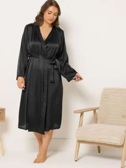 Yours Curve Satin Robe^Women Bathrobes