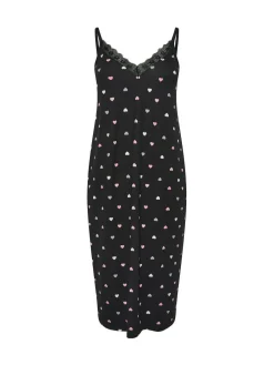 Clearance Yours Curve Soft Touch Midaxi Chemise Black