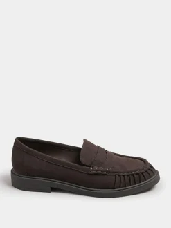 Best Yours Curve Extra Wide Fit Extra Wide Fit Ruched Loafers Brown