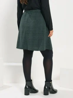 Yours Curve Green Button Front Skirt^Women Skirts