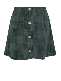 Yours Curve Green Button Front Skirt^Women Skirts