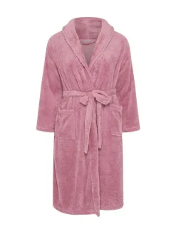 Outlet Yours Curve Pink Fluffy Shawl Collar Robe