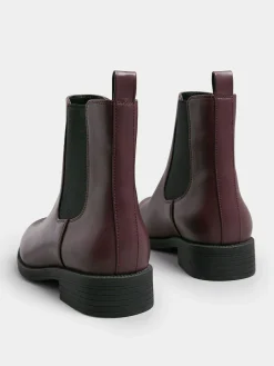 Sale Yours Curve Extra Wide Fit Ankle Chelsea Boots Red