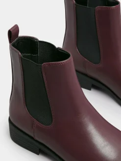 Sale Yours Curve Extra Wide Fit Ankle Chelsea Boots Red