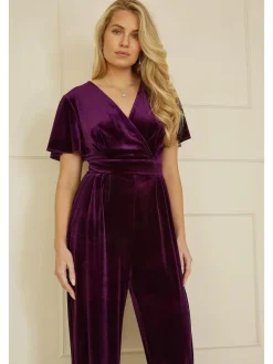 Best Yumi Jumpsuit With Angel Sleeves Purple