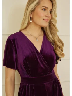 Best Yumi Jumpsuit With Angel Sleeves Purple