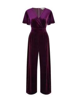 Best Yumi Jumpsuit With Angel Sleeves Purple