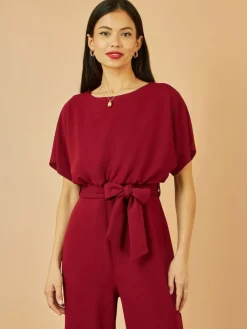 Yumi Red Batwing Stretch Jumpsuit^Women Jumpsuits & Playsuits