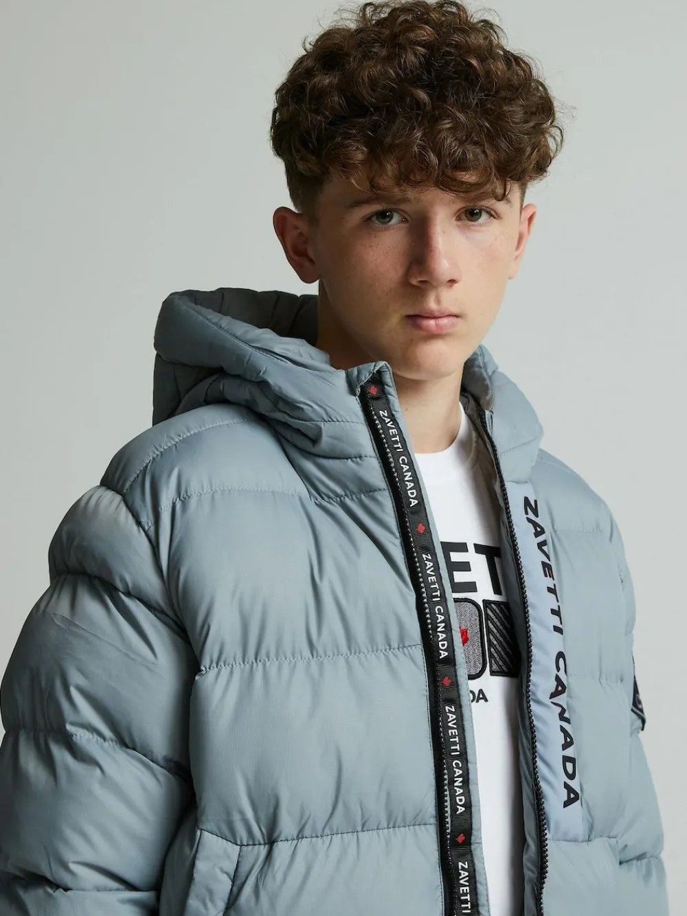 Outlet Zavetti Canada Junior Grey Gattalini Puffer Jacket