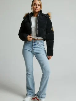 Zavetti Canada Womens Bellucci 2.0 Crop Puffer Black Jacket^Women Coats & Jackets|Coats & Jackets