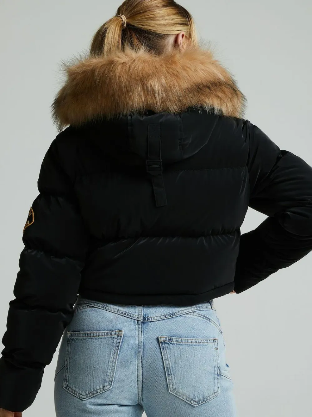 Zavetti Canada Womens Bellucci 2.0 Crop Puffer Black Jacket^Women Coats & Jackets|Coats & Jackets