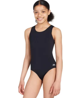 Sale Zoggs Girls Cottesloe Sportsback Swimsuit Black